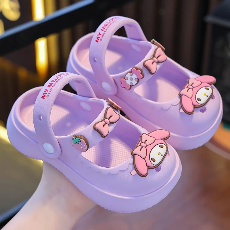 儿童拖鞋女夏季洞洞鞋卡通可爱室内防滑三丽鸥女童小童沙滩鞋小孩