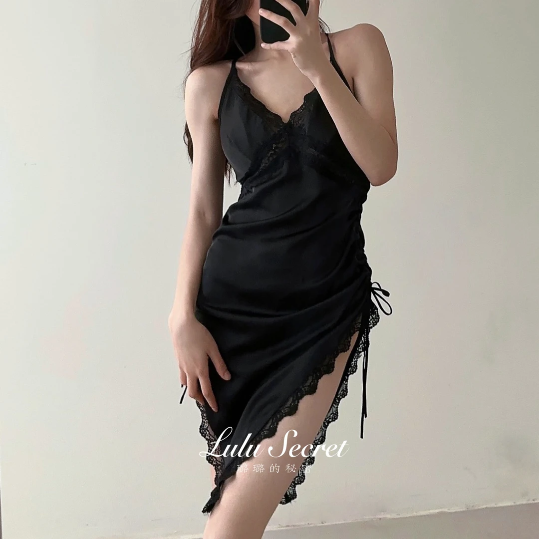 【莫妮卡】高定轻奢睡裙2023春夏季新款家居服薄款吊带女式睡衣