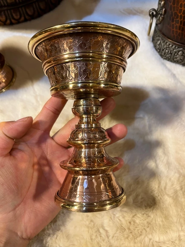尼泊尔进口手工酥油灯