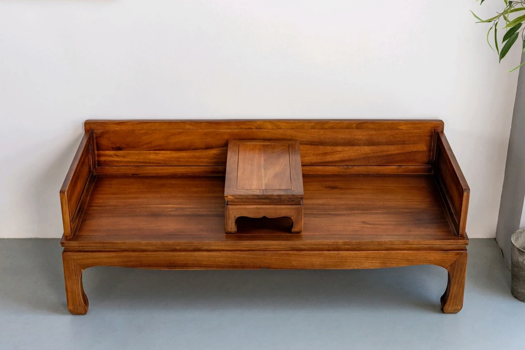 马蹄罗汉床新中式家用客厅简约实木网红款茶室罗汉床