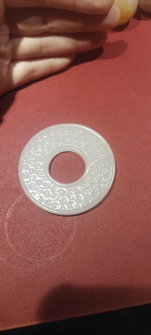 和田玉白玉谷纹玉壁