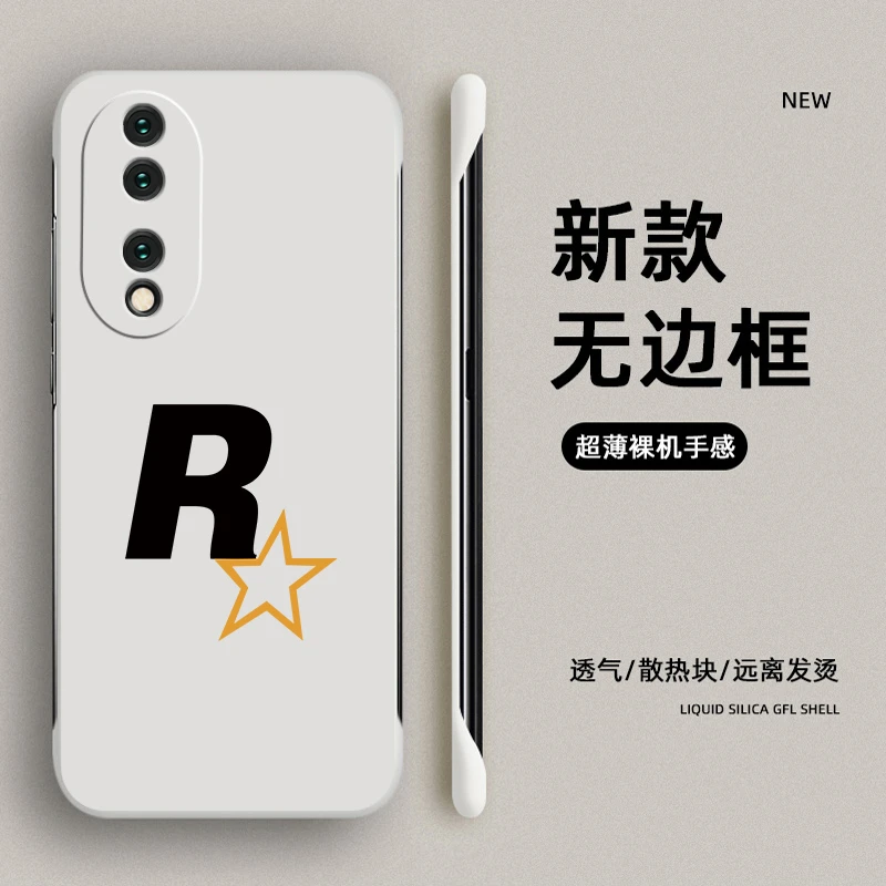 荣耀70手机壳70Pro无边框防摔保护套个性新款R星时尚网红潮牌