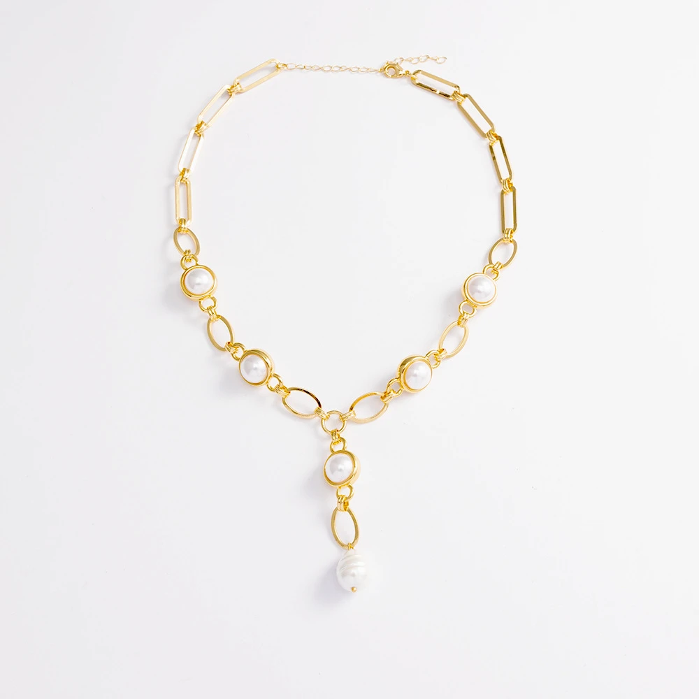 铜合金项链 【奥莱专供】法式复古宫廷风高级感名媛气质女Y字项链