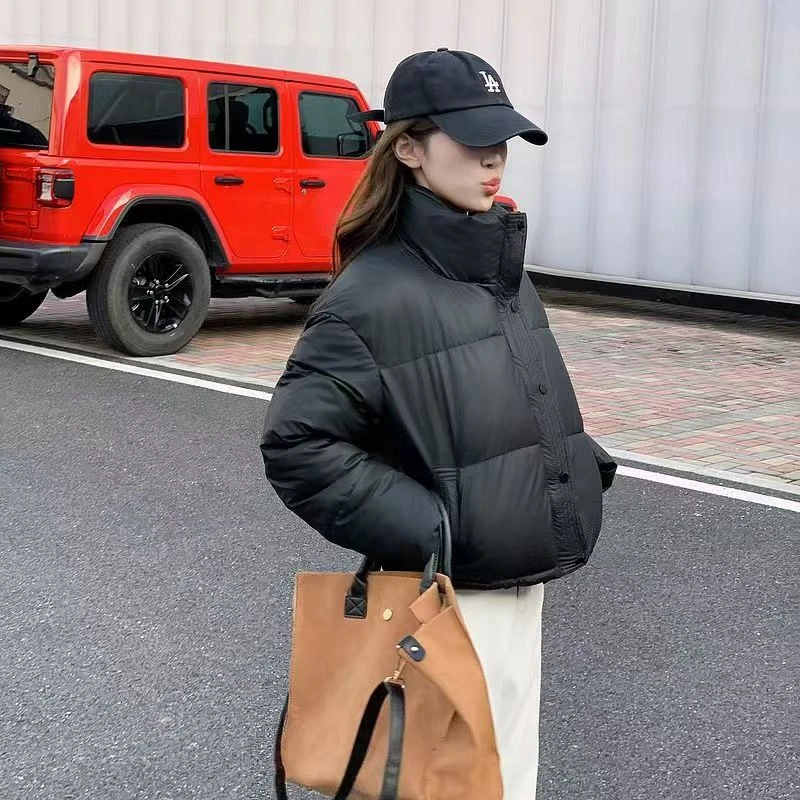 2024新款免洗棉u羽绒棉衣短款冬季加厚面包小个子外套