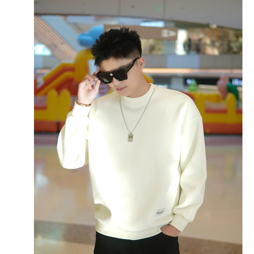 男士冬季新款潮流圆领卫衣