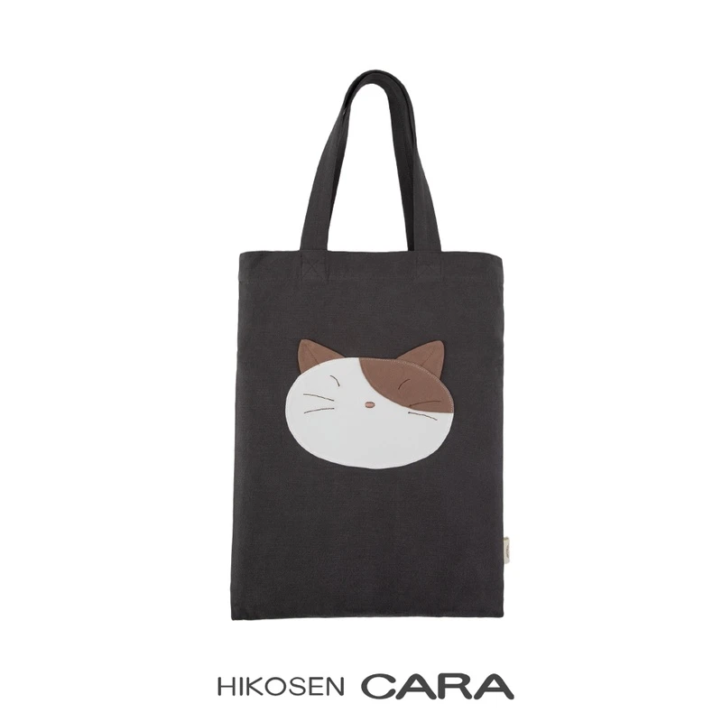 HIKOSEN CARA卡拉猫小拱猫咪单肩包帆布糖果色百搭女托特包购物袋