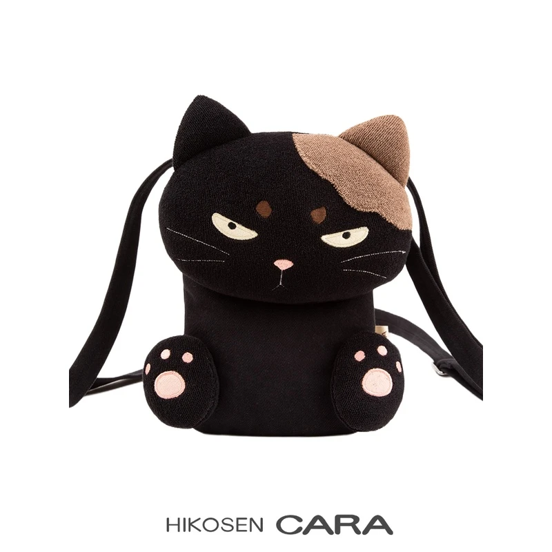 HIKOSEN CARA卡拉猫茶丸猫猫斜挎包日本潮牌女ins风猫咪包手机包