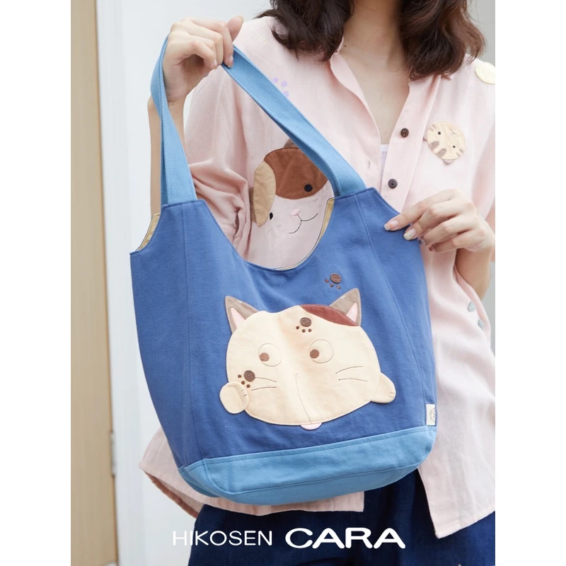 HIKOSEN CARA卡拉猫单肩包日系文艺韩版原宿学生大容量手提单肩包