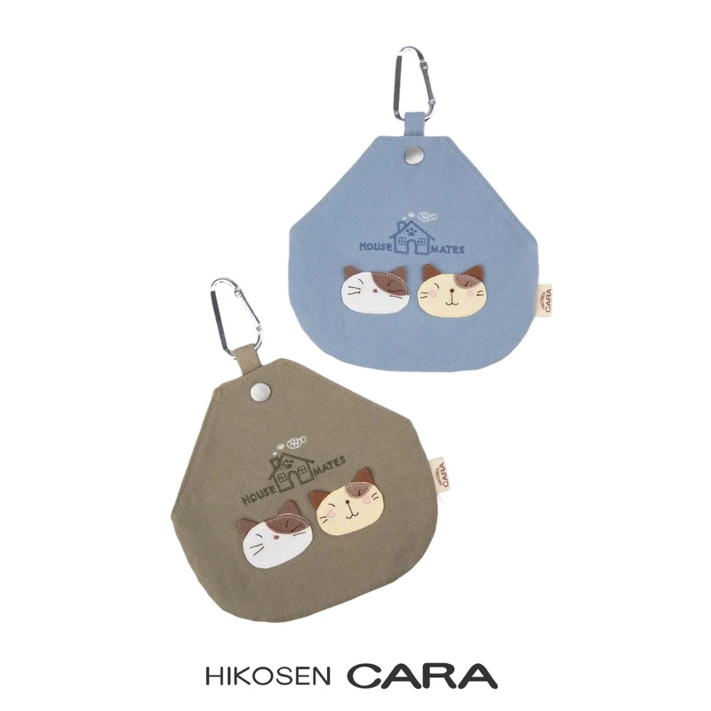 HIKOSEN CARA卡拉猫口罩收纳袋可爱日本ins风糖果色女迷你硬币包