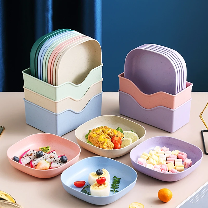 【十个装送收纳底座】家用吐骨碟零食瓜子水果盘餐桌加深垃圾收纳盘