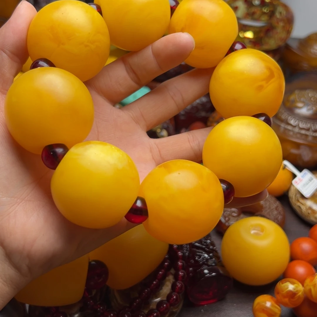 琥珀手链未镶嵌?****?蜜蜡