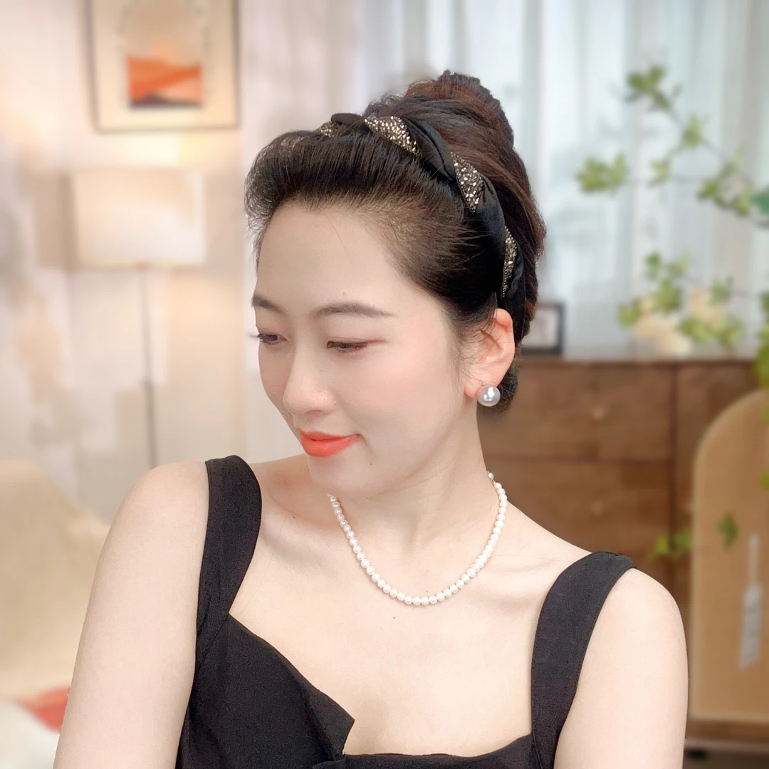 【璀璨星梦发箍】高级感满钻气质发箍高颅顶显脸小法式不勒头发饰