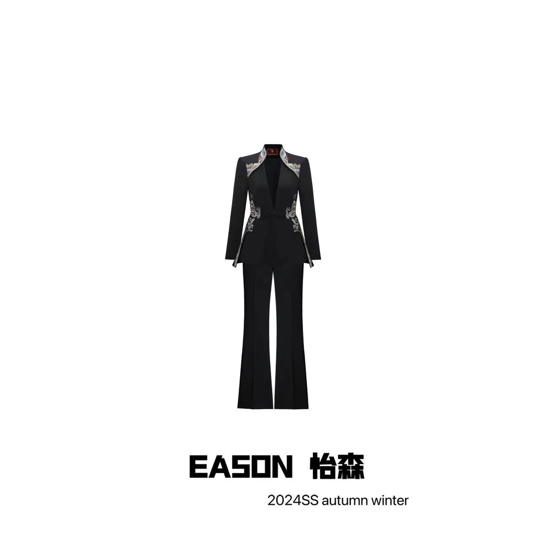 anyulin/安语琳秋季【麒麟】祥龙战袍国风套装高级感微胖西装008