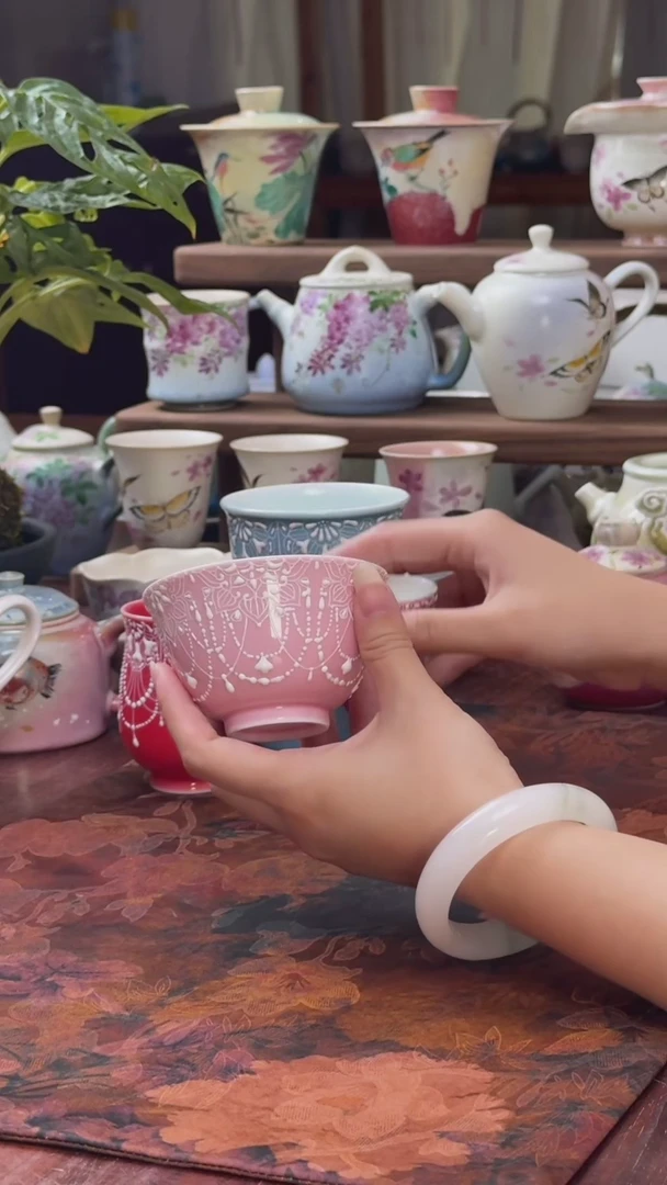 【闪购商品】杯林凌茶器|梦帘粉色手握大杯