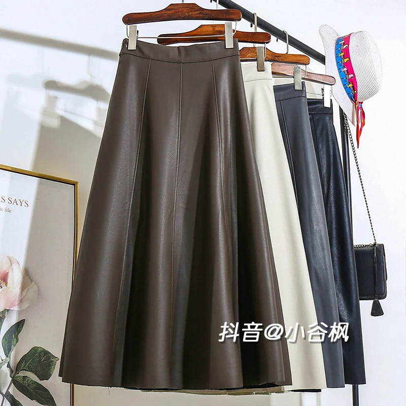 冬季洋气长款气质PU皮裙半身裙女款爆款秋冬2025新款高腰裙子半裙