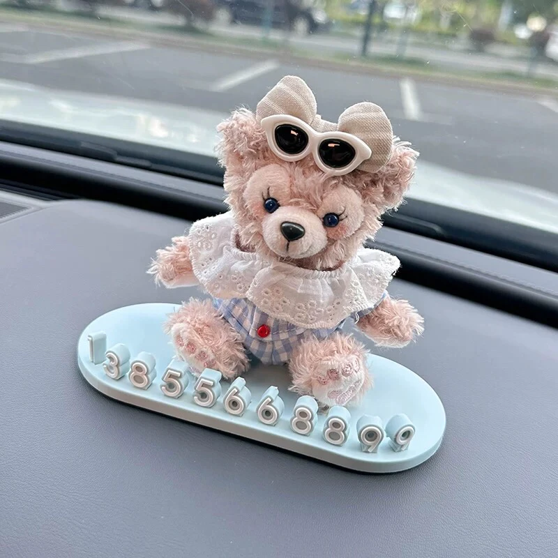 雪莉玫挪车电话牌汽车摆件停车号码牌车内移车电话车载摆件可爱