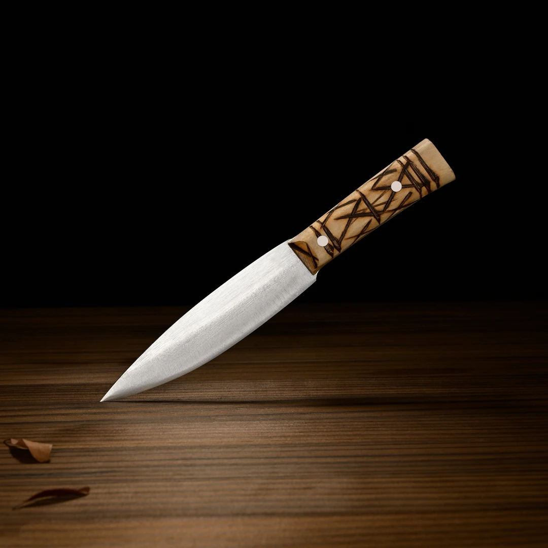 竹叶刀锋利屠宰屠夫专用手工锻打分割刀料理刀剔骨割肉小尖刀卖肉