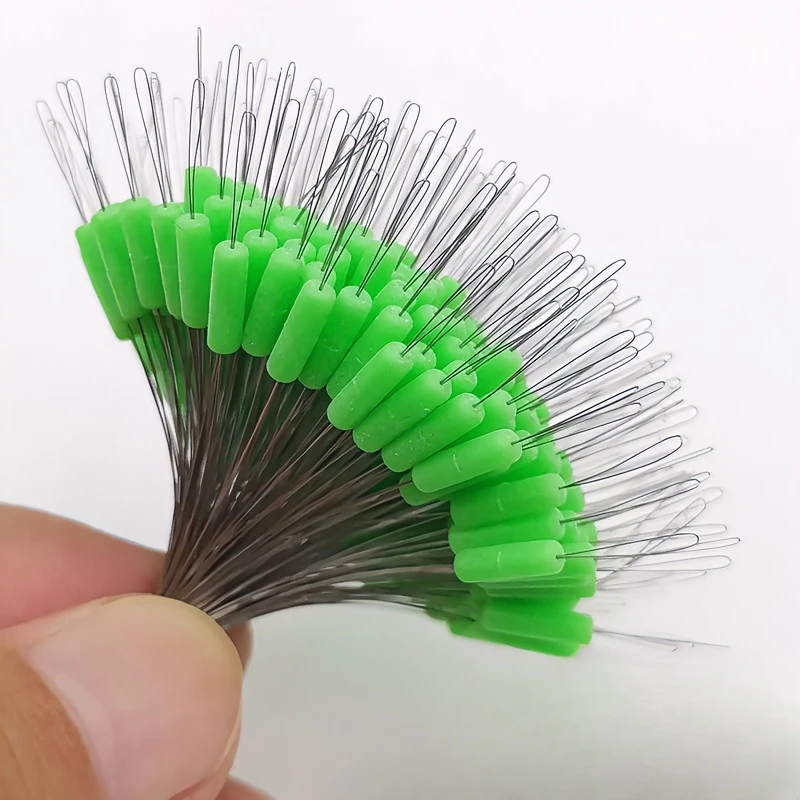 太空豆硅胶荧光绿小号圆柱形钓鱼渔具主线组小配件散装