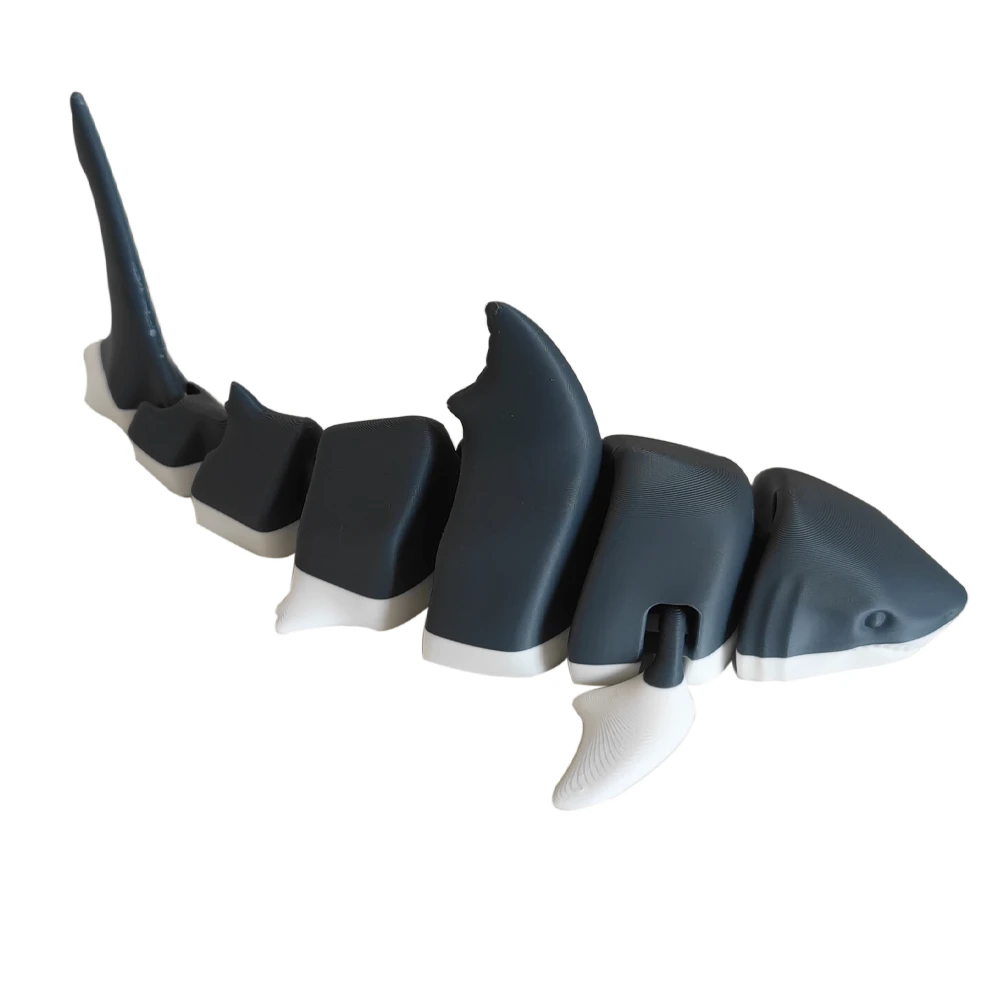 3D打印大白鲨鲨鱼仿真动物玩具3d打印模型摆件手办巨齿鲨虎鲨