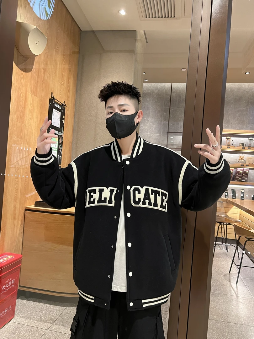 青少年情侣针织棉棒球服夹克外套春季外套男款青少年男生休闲美式