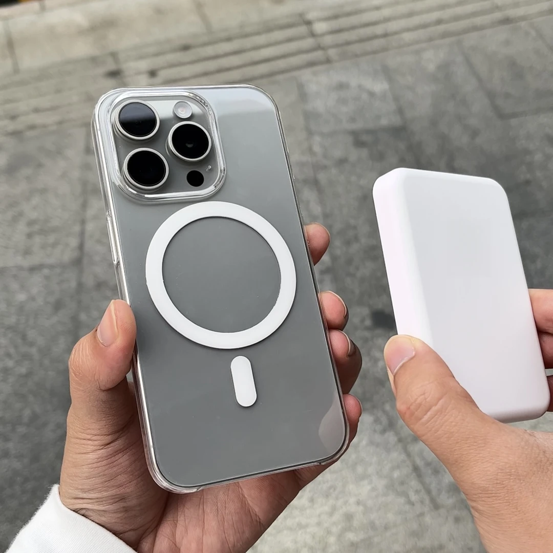 简约透明磁吸无线充电适用苹果15Pro手机壳iPhone14Promax/13软套