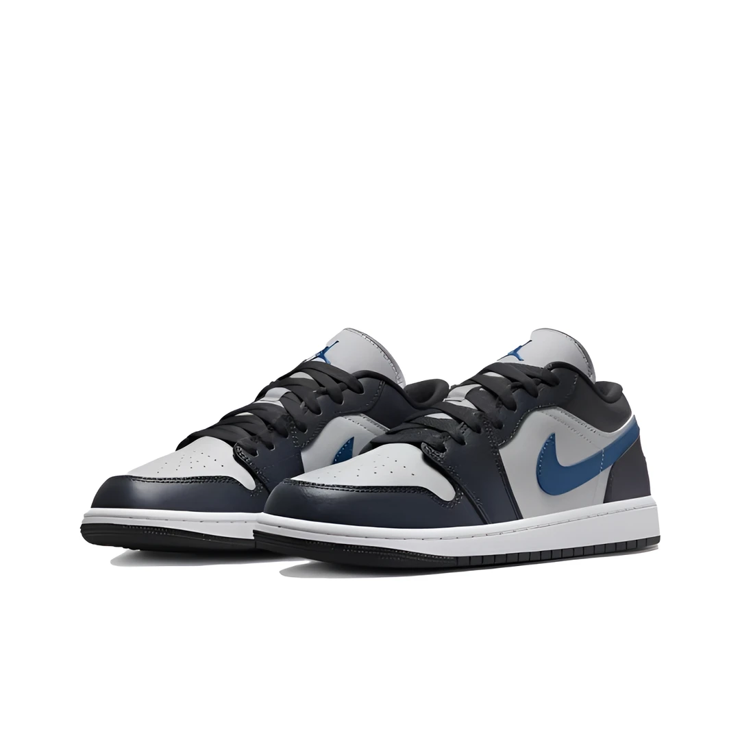 Air Jordan 1 Low AJ1黑灰蓝 低帮复古经典潮流篮球鞋 DC0774-040
