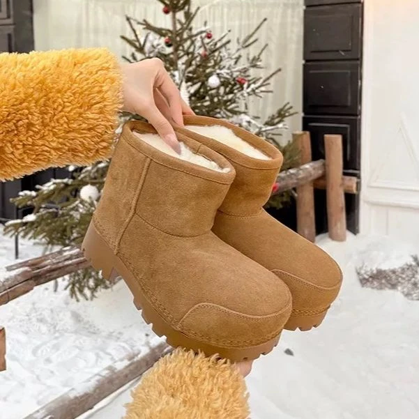 XIA²夏夏【丑萌雪地靴】厚底增高加绒加厚防滑雪地靴AW/UA0831