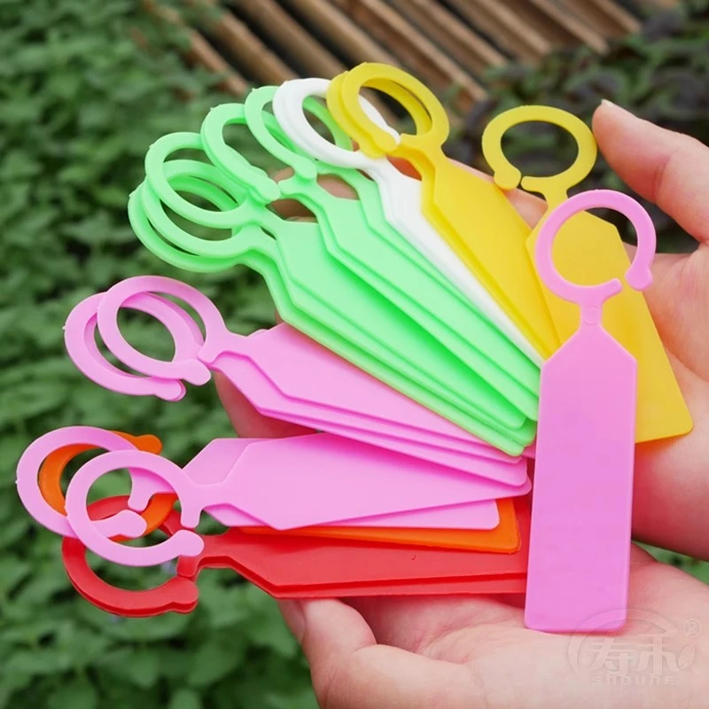 加厚防水防晒环扣记号牌园艺标签识别花卉牌多肉盆栽标签绿植挂牌