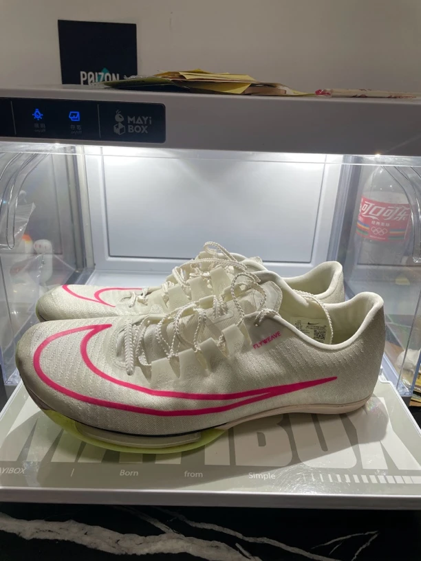 44 nike maxfly 白粉色 二手田径钉鞋