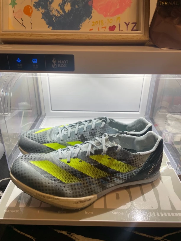 43.5 adidas 大蝉翼二代 蓝黄 二手田径钉鞋