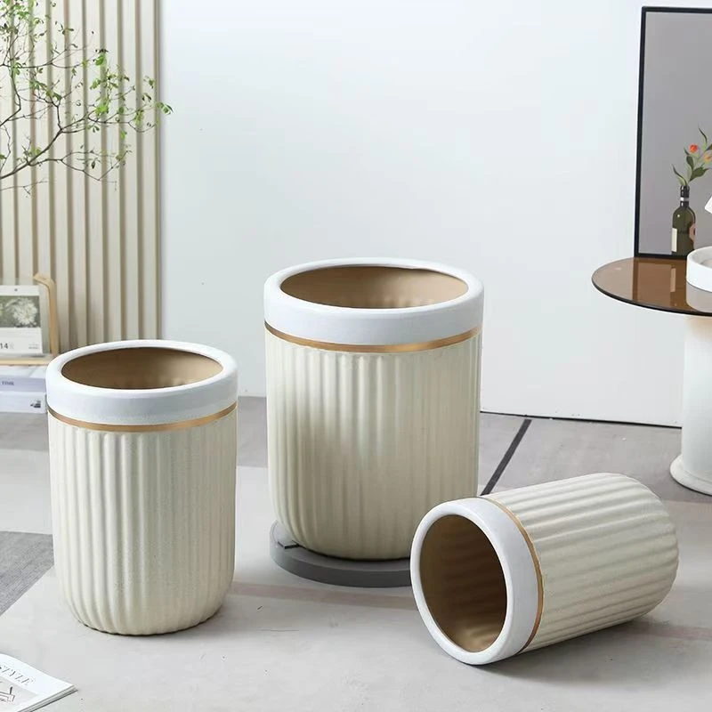 花盆陶瓷轻奢高级感家用客厅特大号橡皮树琴叶榕七彩铁千年木高盆