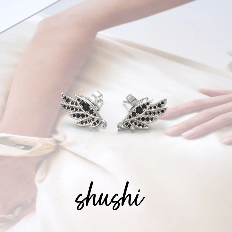 铜合金仿水晶耳饰 时尚百搭经典轻奢气质镶嵌耳环7271