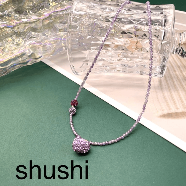 铜合金仿水晶项链 气质轻奢时尚小众精致素款项链【40+5cm】