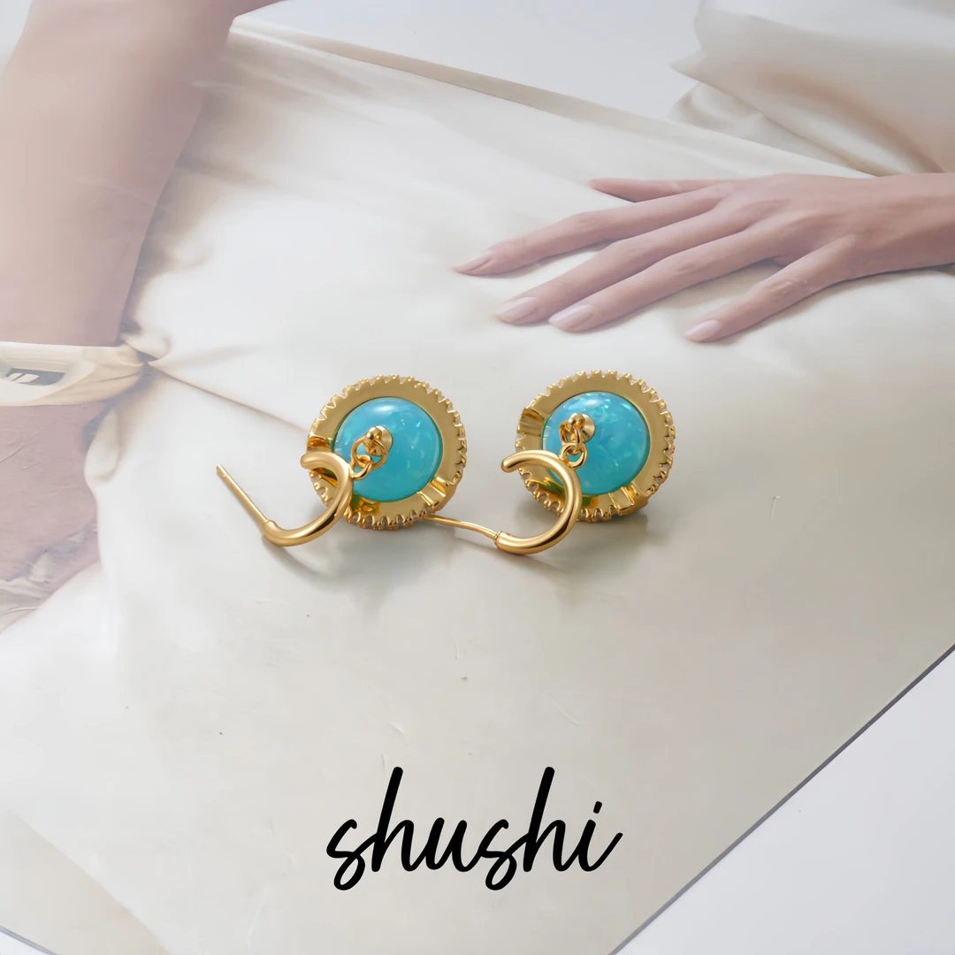 铜合金锆石耳饰 气质时尚百搭经典欧美耳环