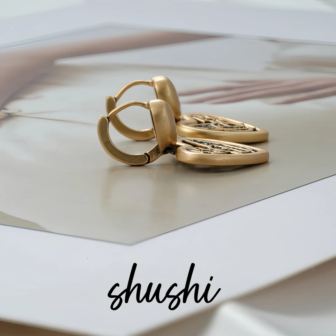 铜合金锆石耳饰 百搭轻奢气质时尚心形耳环7598