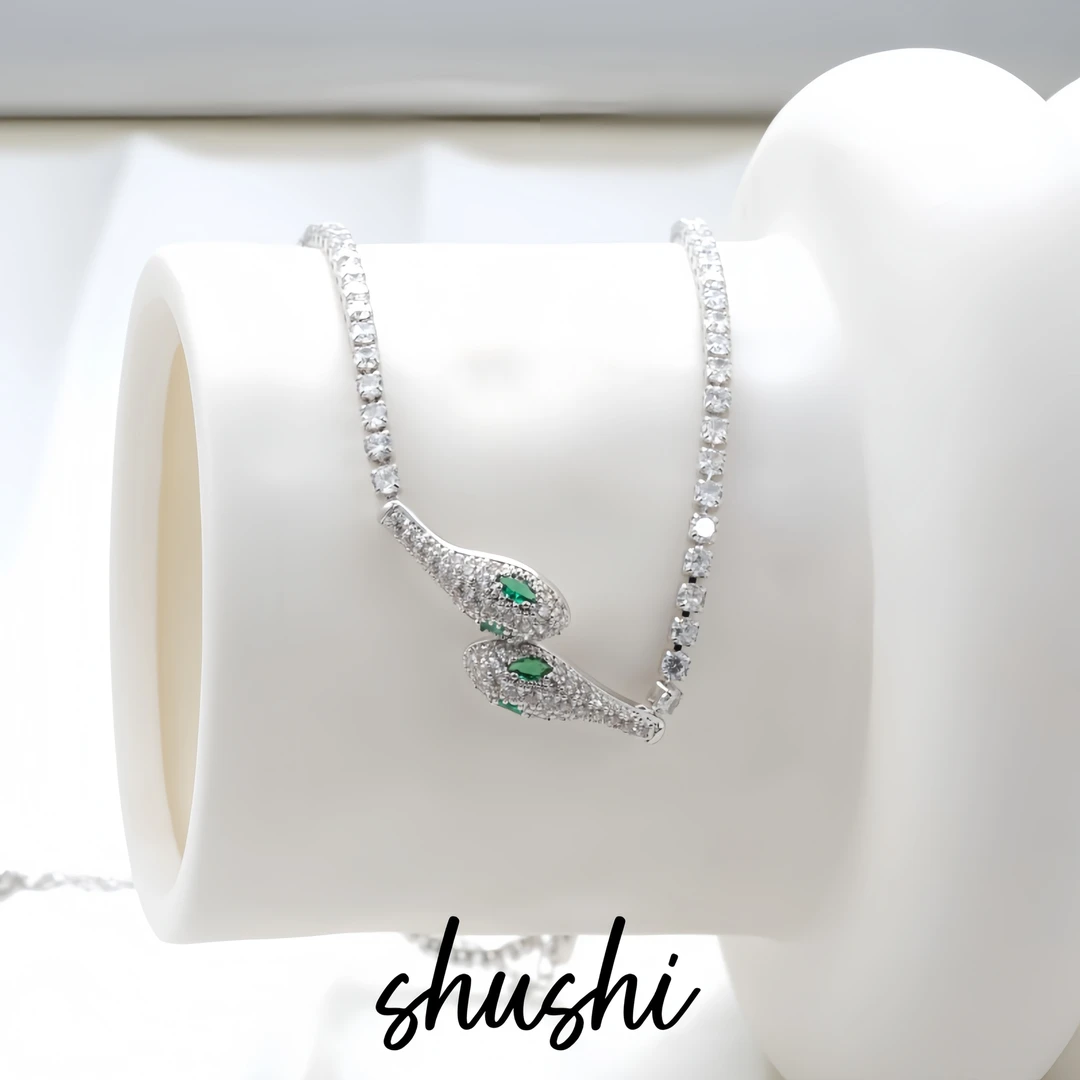 铜合金锆石项链 轻奢气质时尚小众百搭项链6732（34+8ｃｍ）