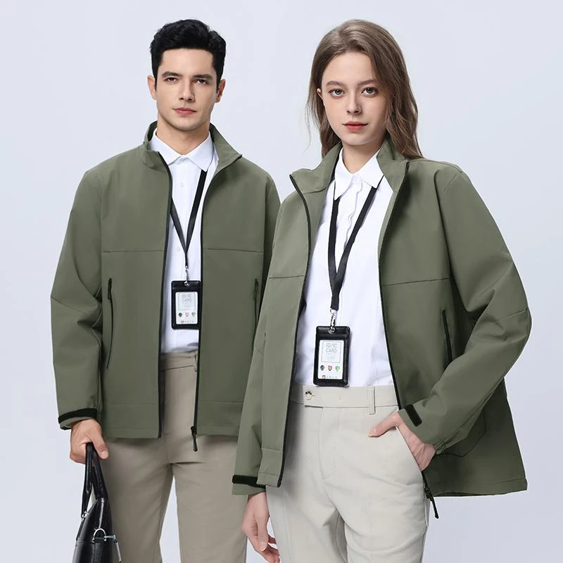 工作服外套冲锋衣定制印字logo汽车4店销售夹克企业团体立领工装