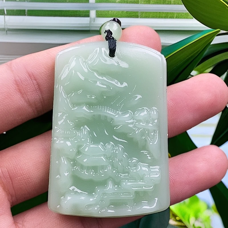 山水牌2..手工男女同款单面时尚经典百搭精美吊坠