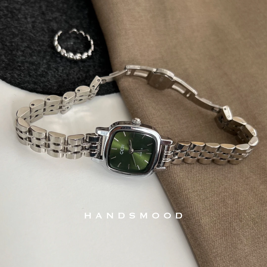 handsmood 方形高级感小众链条石英手表ins网红潮流学生女表