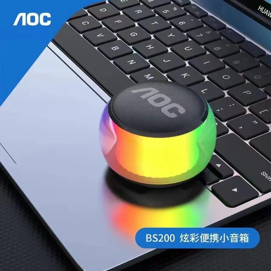 AOC蓝牙音箱小音响低音炮家用车载迷你电脑便携式收款插TF卡户外