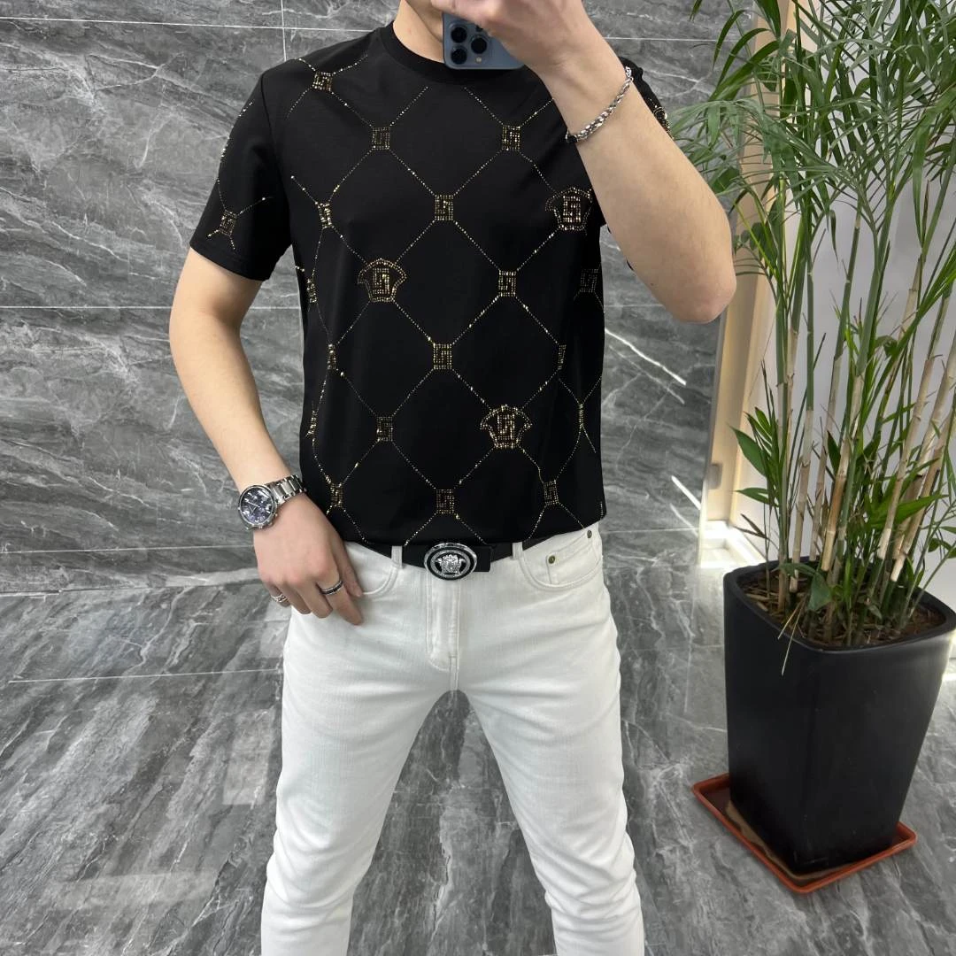 男士轻奢高品质短袖T恤时尚百搭休闲商务圆领短袖