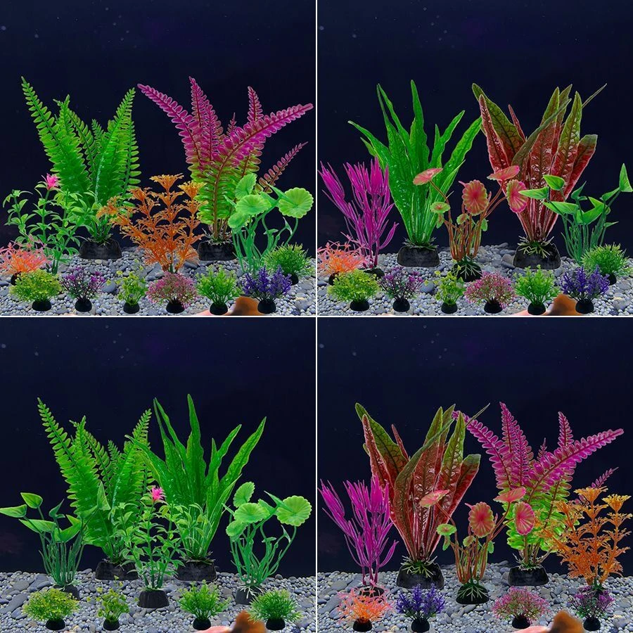 鱼缸造景懒人仿真水草水族想绿植塑料假花海草美景摆件装饰