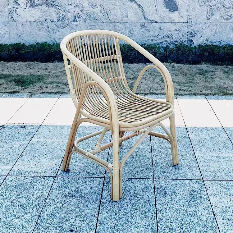 藤条镂空乘凉藤椅简约家用靠背椅藤编阳台单人手工藤作休闲椅