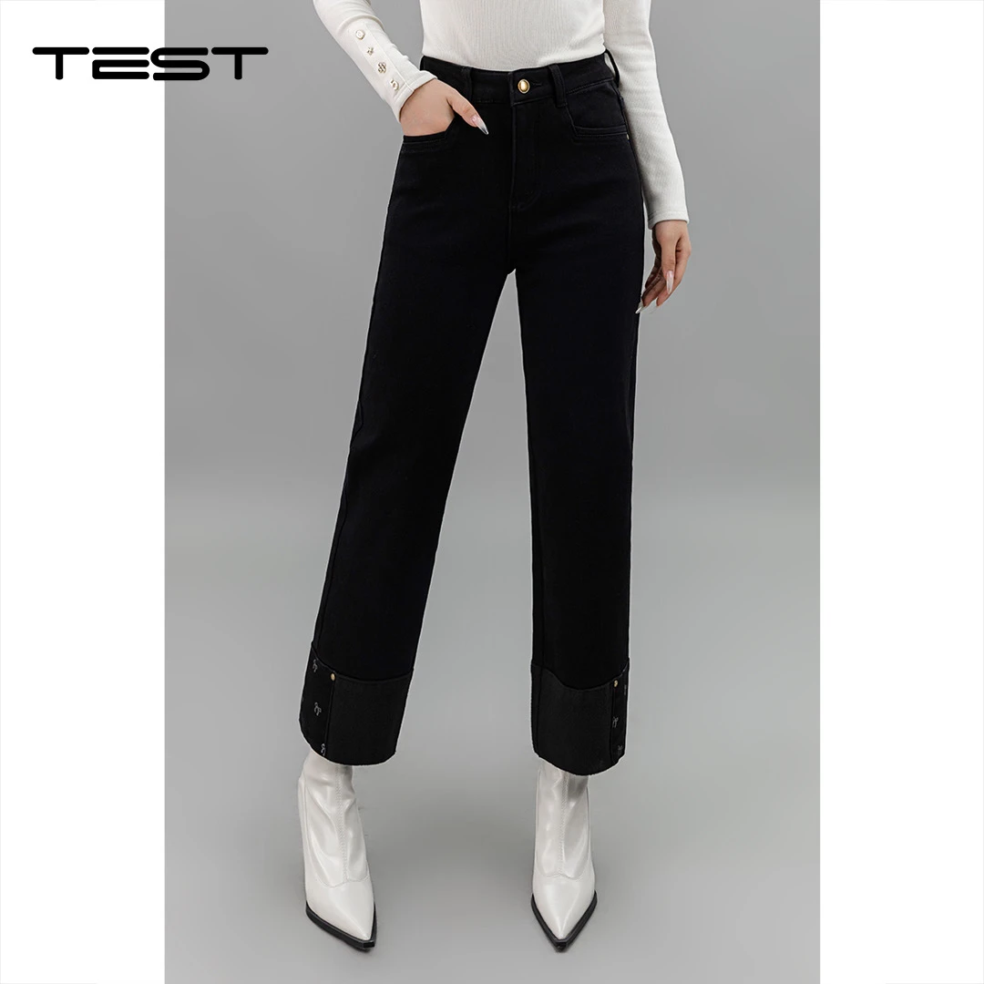 武冈她之蝶24冬裤子 3244030款牛仔裤