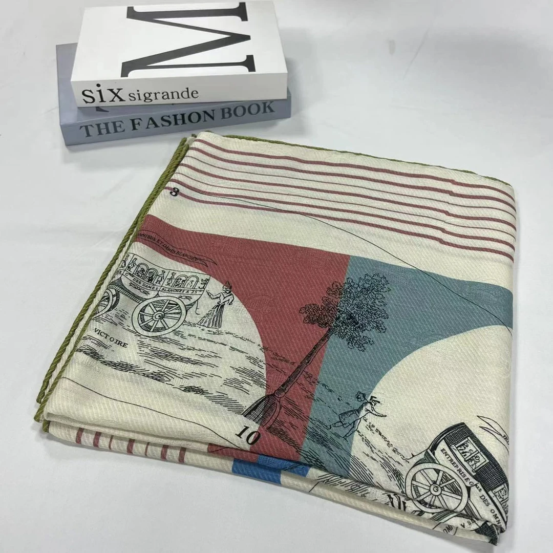 140丝绒方巾-无所不言135cm 提花双面异色气质时尚女士百搭大方