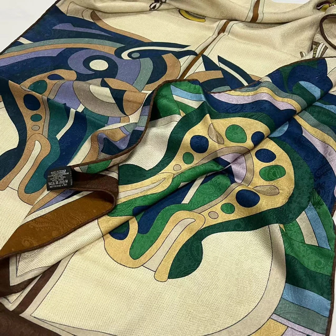 丝绒提花长巾-神马色调 双面异色60*180cm丝巾