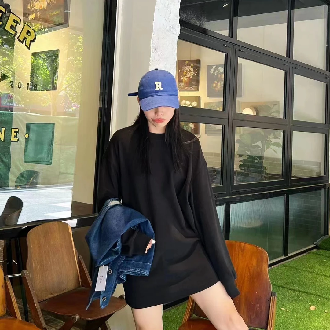 百搭纯色卫衣打底衫男女同款2268