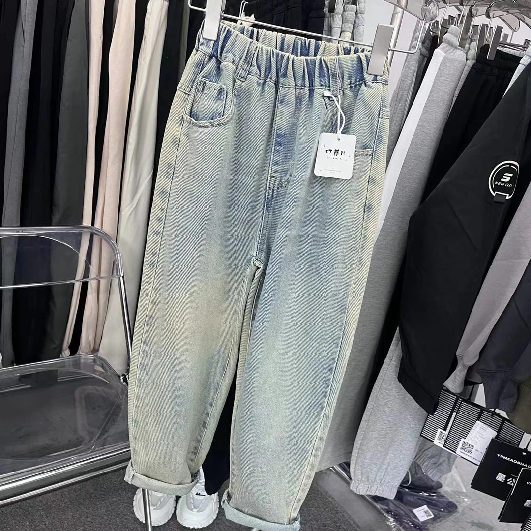 N712 牛仔色 青少年潮牌休闲秋季百搭牛仔裤