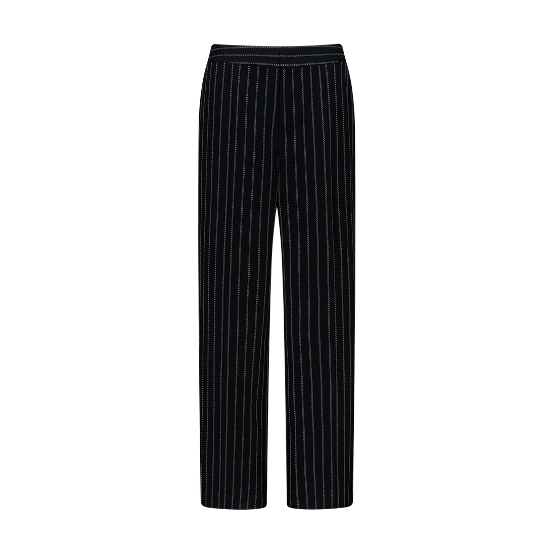 春衫【比弗利阔腿】夏季竖条纹女西裤显瘦显时尚阔腿裤通勤23FP33