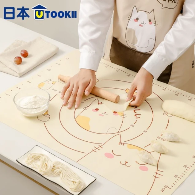 日本utooki家用厨房食品级防滑揉面垫大号一个装06821